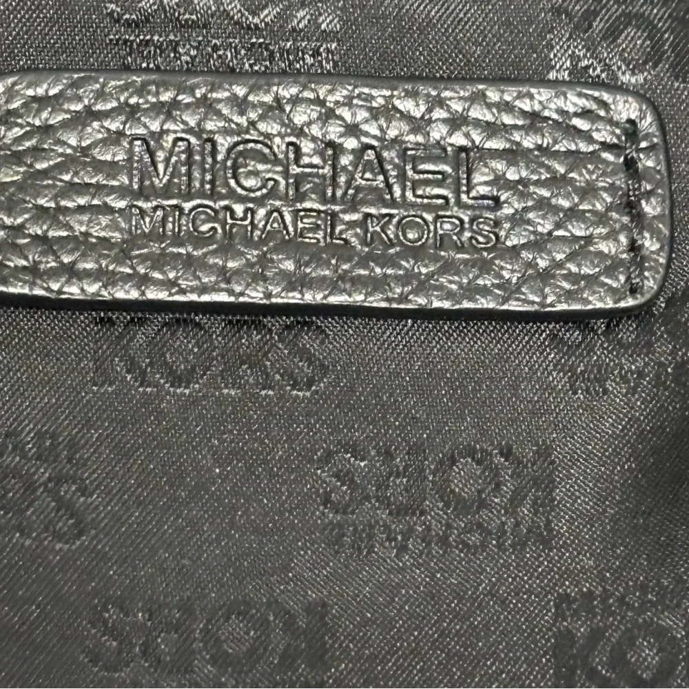 Michael Kors Black Leather Hobo Bag with Gold Accents - Picture 12 of 15